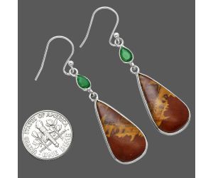 Noreena Jasper and Green Onyx Earrings SDE85478 E-1002, 13x23 mm