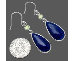 Lapis Lazuli and Peridot Earrings SDE85671 E-1002, 10x20 mm