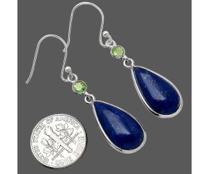 Lapis Lazuli and Peridot Earrings SDE85673 E-1002, 10x20 mm