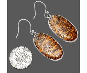 Coquina Fossil Jasper Earrings SDE85744 E-1001, 14x25 mm