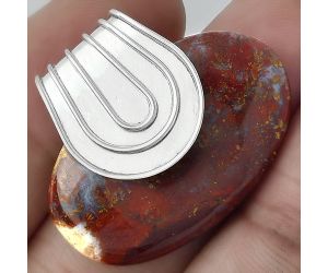 Natural Red Moss Agate Pendant SDP100012 P-1584, 20x31 mm