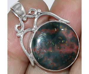 Natural Blood Stone - India Pendant SDP101489 P-1334, 18x18 mm