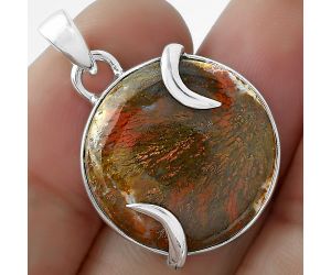 Natural Red Moss Agate Pendant SDP101654 P-1560, 20x20 mm