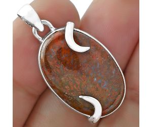 Natural Red Moss Agate Pendant SDP101676 P-1560, 16x24 mm