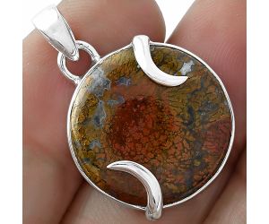 Natural Red Moss Agate Pendant SDP101698 P-1560, 19x19 mm