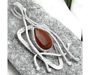 Natural Red Moss Agate Pendant SDP101783 P-1321, 10x14 mm
