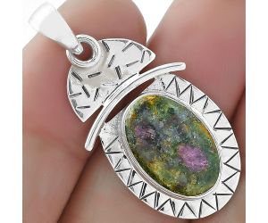 Natural Ruby In Fuchsite Pendant SDP101938 P-1191, 11x16 mm