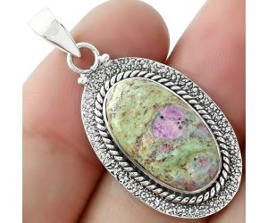 Natural Ruby In Fuchsite Pendant SDP102529 P-1181, 11x19 mm