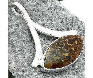 Natural Sutured Ammonite - Madagascar Pendant SDP102932 P-1513, 12x24 mm