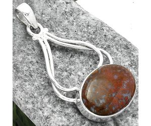 Natural Red Moss Agate Pendant SDP102966 P-1253, 14x21 mm