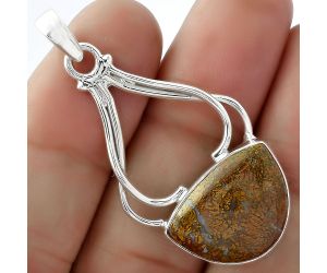 Natural Red Moss Agate Pendant SDP102972 P-1253, 14x19 mm