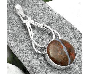 Natural Red Moss Agate Pendant SDP102976 P-1253, 18x18 mm