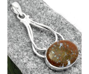 Natural Red Moss Agate Pendant SDP102995 P-1253, 15x20 mm