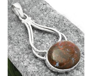 Natural Red Moss Agate Pendant SDP103006 P-1253, 16x20 mm