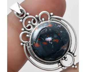 Natural Blood Stone - India Pendant SDP103312 P-1569, 17x17 mm