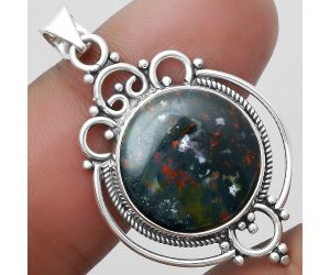 Natural Blood Stone - India Pendant SDP103319 P-1569, 17x17 mm