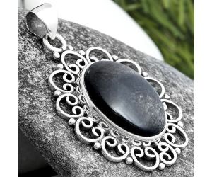 Natural Silver Obsidian Pendant SDP103354 P-1699, 13x18 mm