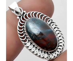 Natural Blood Stone - India Pendant SDP103430 P-1476, 12x20 mm