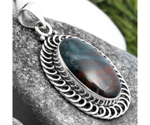 Natural Blood Stone - India Pendant SDP103430 P-1476, 12x20 mm