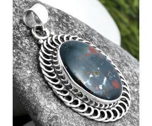 Natural Blood Stone - India Pendant SDP103447 P-1476, 13x19 mm