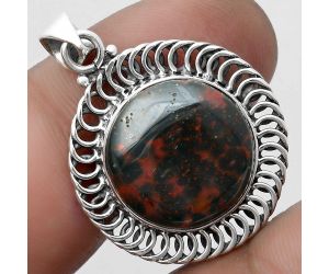 Natural Blood Stone - India Pendant SDP103451 P-1476, 16x16 mm
