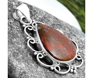 Natural Red Moss Agate Pendant SDP103472 P-1699, 12x18 mm