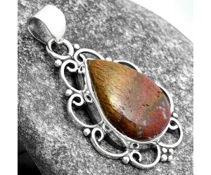 Natural Red Moss Agate Pendant SDP103496 P-1699, 12x17 mm
