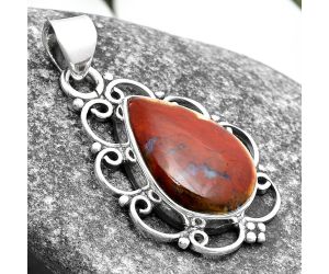 Natural Red Moss Agate Pendant SDP103503 P-1699, 12x17 mm