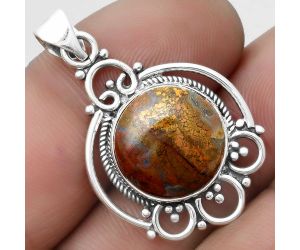 Natural Red Moss Agate Pendant SDP103515 P-1569, 14x14 mm