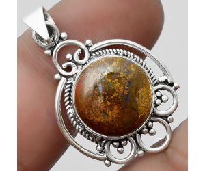 Natural Red Moss Agate Pendant SDP103526 P-1569, 14x14 mm