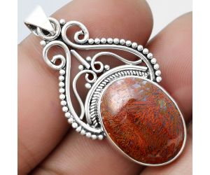 Natural Red Moss Agate Pendant SDP103591 P-1541, 15x20 mm