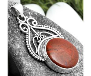 Natural Red Moss Agate Pendant SDP103592 P-1541, 18x18 mm