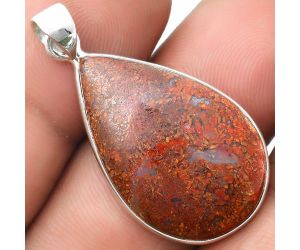 Natural Red Moss Agate Pendant SDP104015 P-1001, 18x28 mm