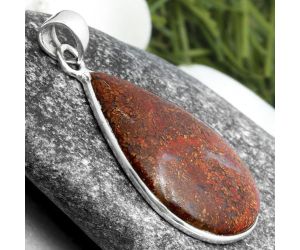 Natural Red Moss Agate Pendant SDP104015 P-1001, 18x28 mm