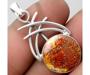 Natural Red Moss Agate Pendant SDP104256 P-1010, 17x17 mm