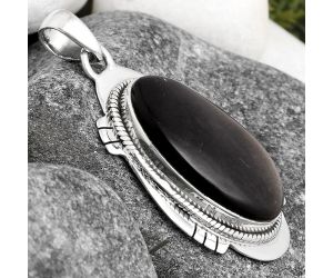 Natural Silver Obsidian Pendant SDP104537 P-1463, 15x25 mm