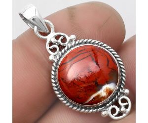 Natural Red Moss Agate Pendant SDP104706 P-1696, 15x15 mm