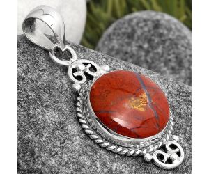 Natural Red Moss Agate Pendant SDP104717 P-1696, 15x15 mm