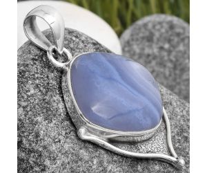 Natural Blue Lace Agate - South Africa Pendant SDP104757 P-1393, 18x18 mm
