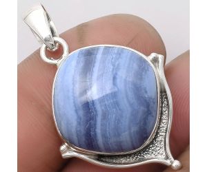 Natural Blue Lace Agate - South Africa Pendant SDP104782 P-1393, 18x18 mm