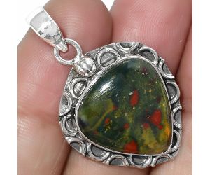 Natural Blood Stone - India Pendant SDP104893 P-1242, 18x20 mm