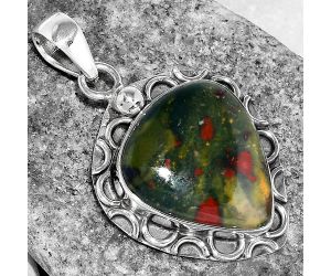 Natural Blood Stone - India Pendant SDP104893 P-1242, 18x20 mm