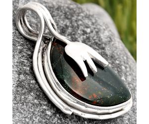 Natural Blood Stone - India Pendant SDP106095 P-1642, 14x22 mm