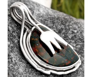 Natural Blood Stone - India Pendant SDP106110 P-1642, 15x20 mm