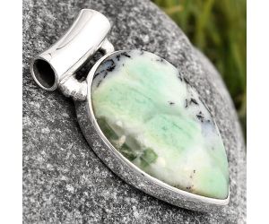 Dendritic Chrysoprase - Africa 925 Sterling Silver Pendant Jewelry SDP106134 P-1259, 17x24 mm