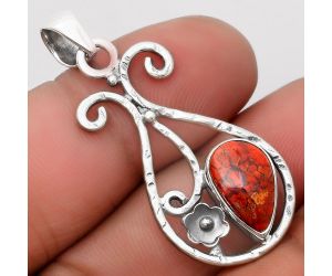Natural Red Moss Agate Pendant SDP106930 P-1714, 8x13 mm