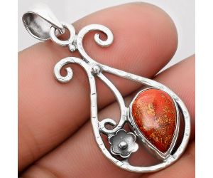 Natural Red Moss Agate Pendant SDP106932 P-1714, 10x14 mm