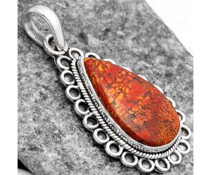 Natural Red Moss Agate Pendant SDP106972 P-1214, 12x22 mm