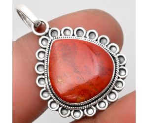 Natural Red Moss Agate Pendant SDP106993 P-1214, 17x18 mm