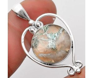 Natural Horse Canyon Moss Agate Pendant SDP107132 P-1285, 17x17 mm